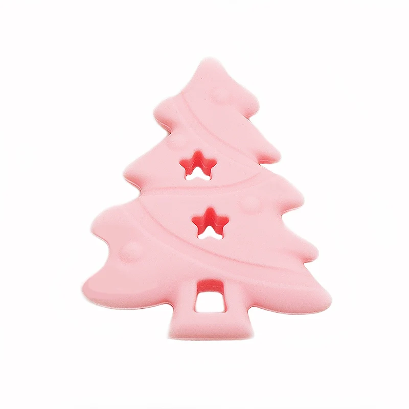 Candy Pink Chenkai 10 шт Детские силиконовые елки Прорезыватель зубов для малышей Соска-прорезыватель для зубов игрушка BPA бесплатно манекен Прорезыватель-Игрушка аксессуары - Цвет: Candy Pink