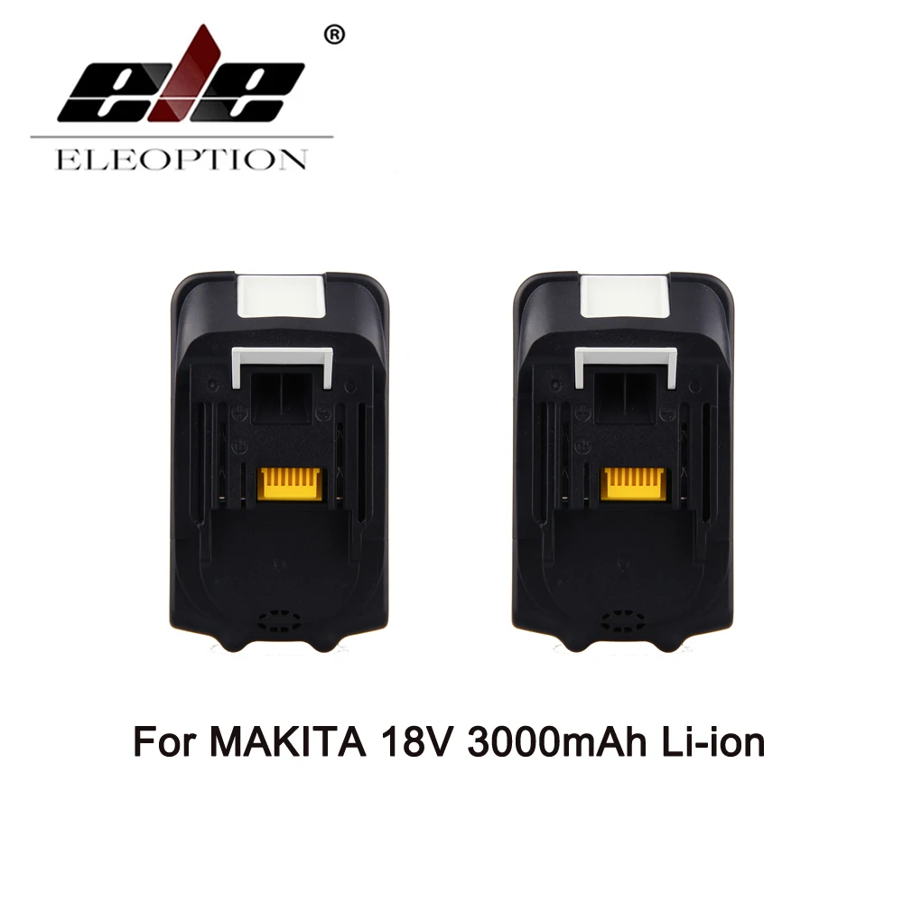 ELEOPTION 2 шт. BL1830 18 В Вольт Li Ion Батарея для Makita 3.0Ah 3000 мАч LXT Батареи Бесплатная