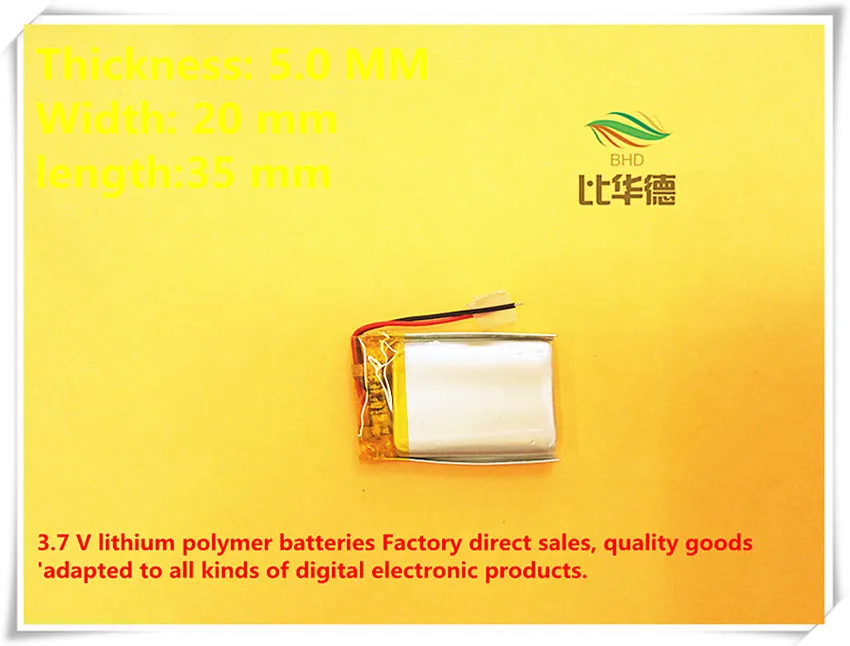 (10pieces/lot) 3.7V Battery factory outlet 502035 300 mah lithium ion