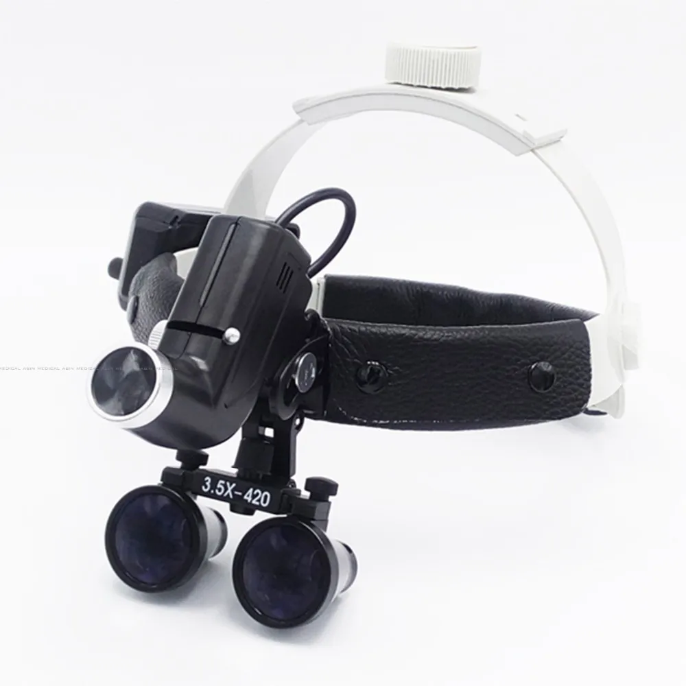 Lupa de Alta Intensidade de Luz Lupa Dental Cirurgião Operação Head Lamp Farol Cirúrgico 3.5x Led 13 3.5X lupa de alta intensidade de luz
