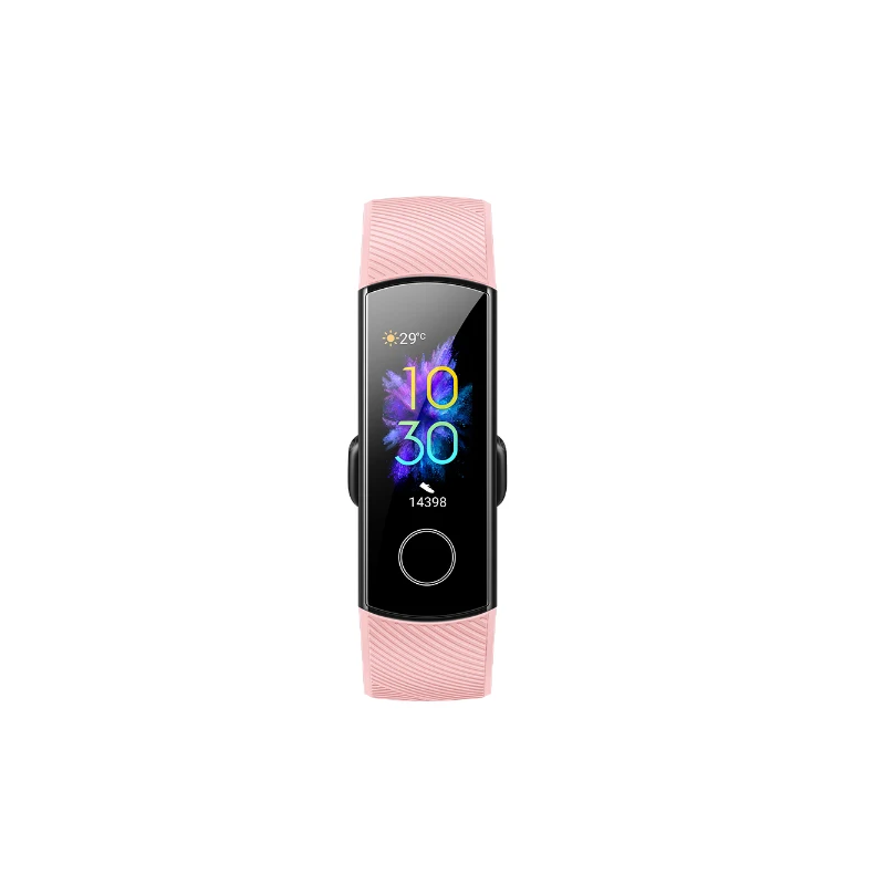 huawei Honor band 5, смарт-браслет, оксиметр, сенсорный экран, волшебный цвет, пульсометр, плавательный сон, фитнес-трекер, Honor Band5 - Цвет: pink
