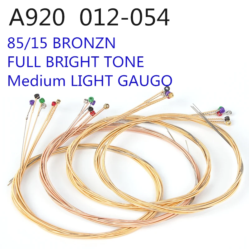

2sets A920 Acoustic Guitar Strings 012 Great Medium Light 012-054 1-6th 011 010 Wound Guitar String