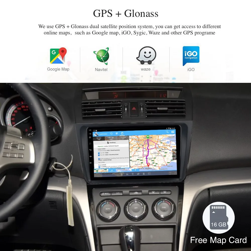 Android 9,0 Автомагнитола 2 Din gps Navi для мазда 6 2008- мазда6 PX6 DSP ips 4 Гб+ 64 ГБ 6-ядерный RDS wifi carplay Bose