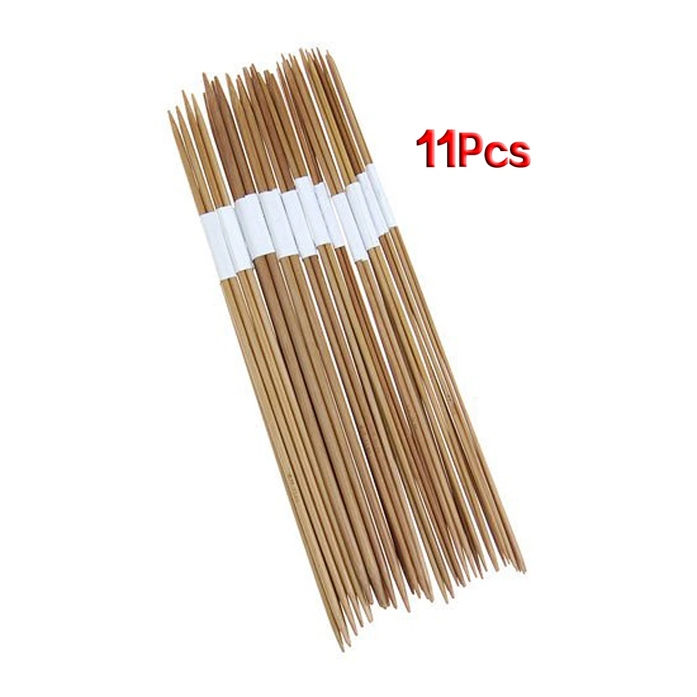 

11 x 4pcs 25cm a double-pointed bamboo knitting needles range: 2.0-5.0mm