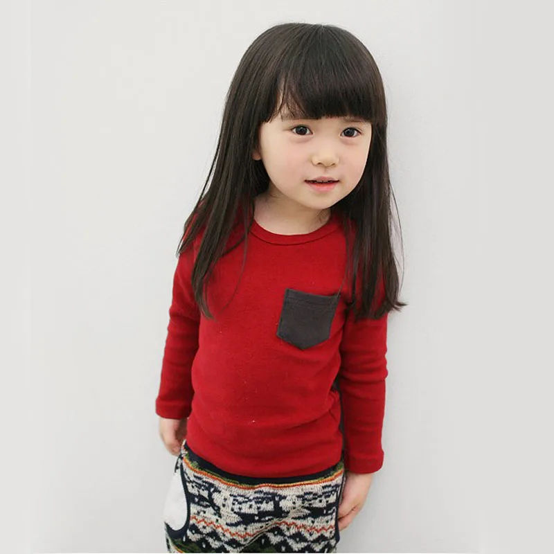 Г. Осенне-зимние детские рубашки для девочек Рубашка с длинными рукавами для маленьких мальчиков и девочек детские пуловеры, футболки, одежда для мальчиков G0133