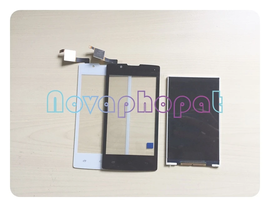 

Novaphopat Black/White LCD Monitor for Fly FS401 LCD Display Screen + Touch Screen Digitizer Sensor Replacement + Tracking