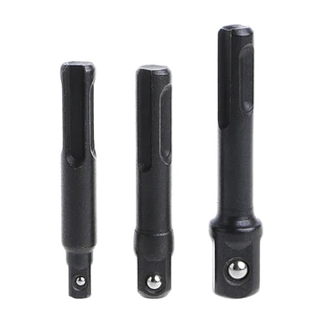 

3pc Sds Drill Socket Driver Set 1/4" / 3/8" 1/2" Chuck Adaptor Adapter Sds Plus Socket Driver Set