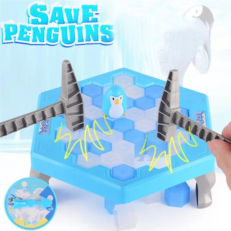 Большой Размеры Пингвин ловушка дробления льда головоломка настольная игра балансирующая игра кубики льда спасти пингвина ледокол бьется интерактивная игра подарки