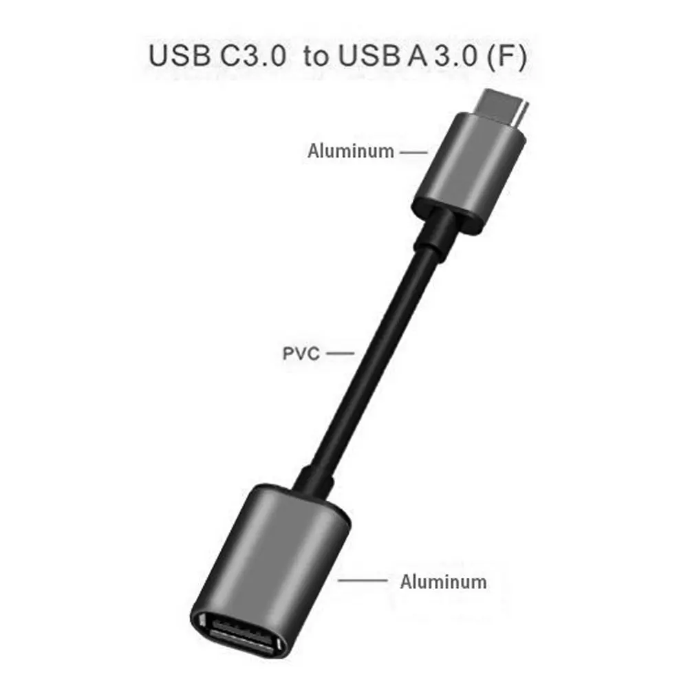USB C OTG Cable Adapter 3.1 Type C Male to USB 3.0 Type A Female Converter, USB C to USB A Charge and Data Cable for Sumsang S8 USB C OTG Cable Adapter 3.1 Type C Male to USB 3.0 Type A Female Converter, USB C to USB A Charge and Data Cable for Sumsang S8