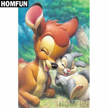 

HOMFUN Full Square/Round Drill 5D DIY Diamond Painting "Cartoon deer" Embroidery Cross Stitch 5D Home Decor Gift A03740