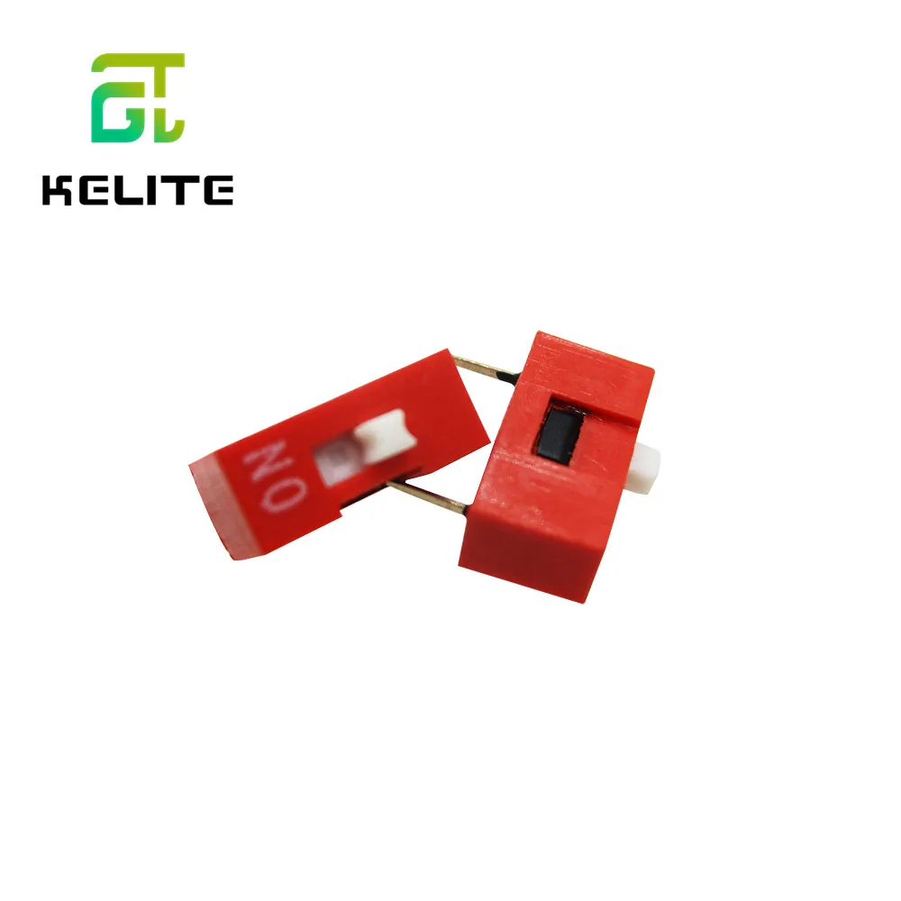 

100pcs 1P 1 Position DIP Switch 2.54mm Pitch 2 Row 2 Pin DIP Switch