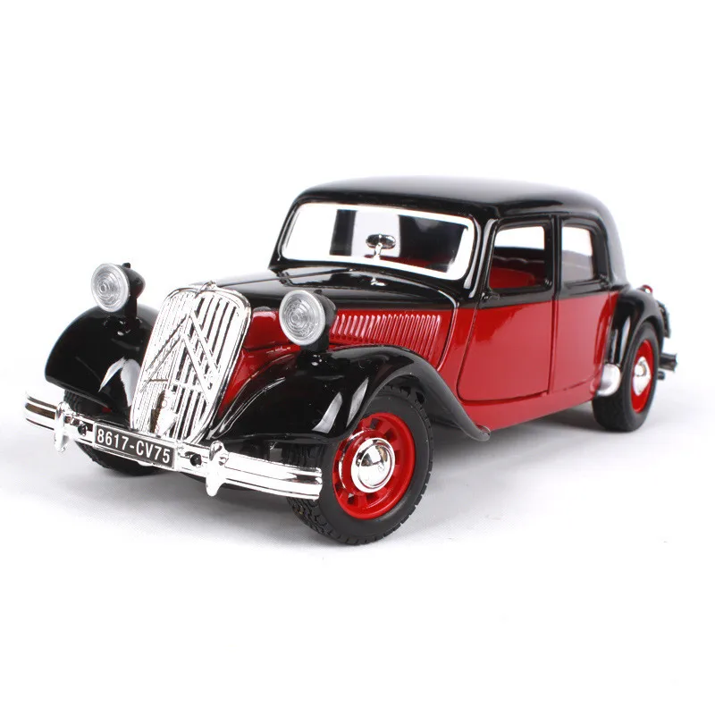 Моделирование 1: 24 1938 Citroen 15 CV модель автомобиля из металлического сплава, коллекция и подарок винтажная классическая модель автомобиля