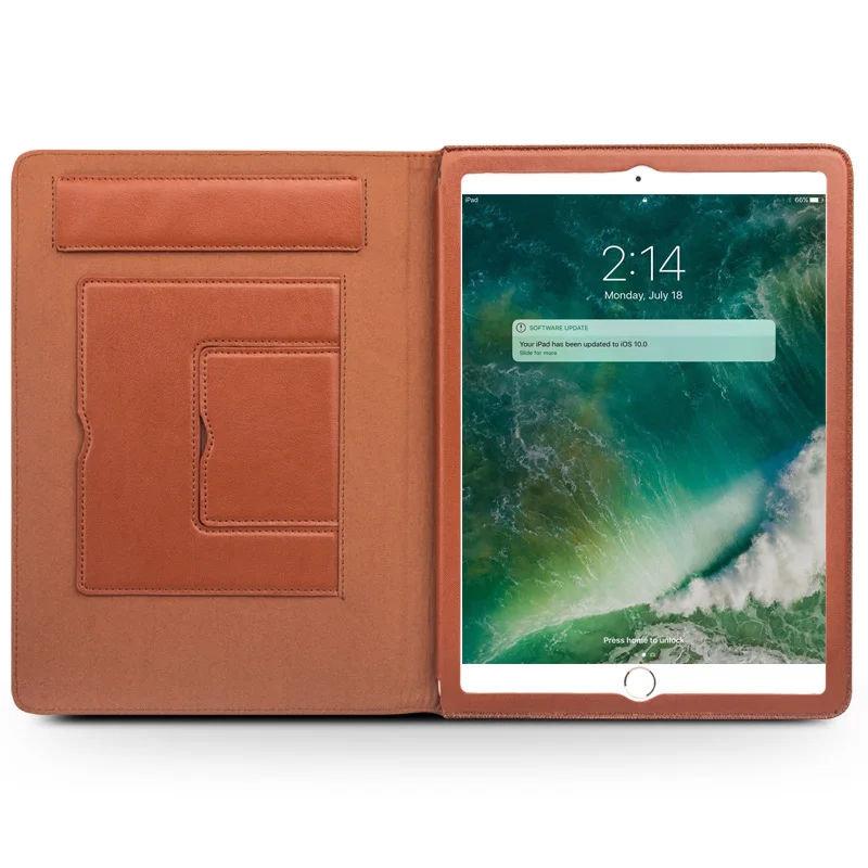 QIALINOケース iPad Pro 12.9 プレミアム 手作り本革 Qialino-ipad pro用の本革ケース,10.5インチ,カードホルダー付き