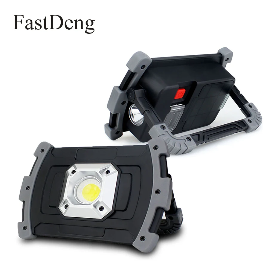 

Portable LED Spotlight Waterproof Reflector 20W 400lm Rechargeable Led Flood Light Use 2 x 18650 Battery For Emergency Lighting
