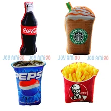 Funny Simulation Plush Throw Pillow Soft Cushion font b Toy b font Coffee Cup Cola Bottle