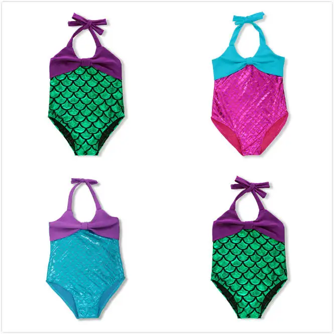 

1 PCS Girls Kids Mermaid Swimsuit Bikini Set Cartoon Child Bathing Suit Swimming Bikini Set Costumes Summer Beachwear