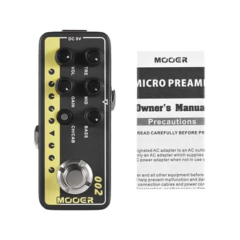 

Guitar Effect Pedal MOOER MICRO PREAMP Series 002 UK Gold British Crunch Digital Preamp Preamplifier True Bypass