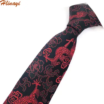 

Hlinayi New festive Chinese dragon wedding tie
