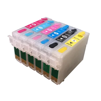 

For Epson Stylus Photo Printer T0781 Refillable Ink Cartridge With Chips For Epson RX580 R260 R380 R280 RX680 RX595 Artisan 50