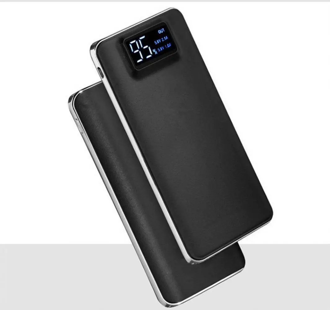 

30000mAh Power Bank External Battery Pack LCD Screen Display Portable Dual USB Ports Phone Charger For iPhone Tablet Phone