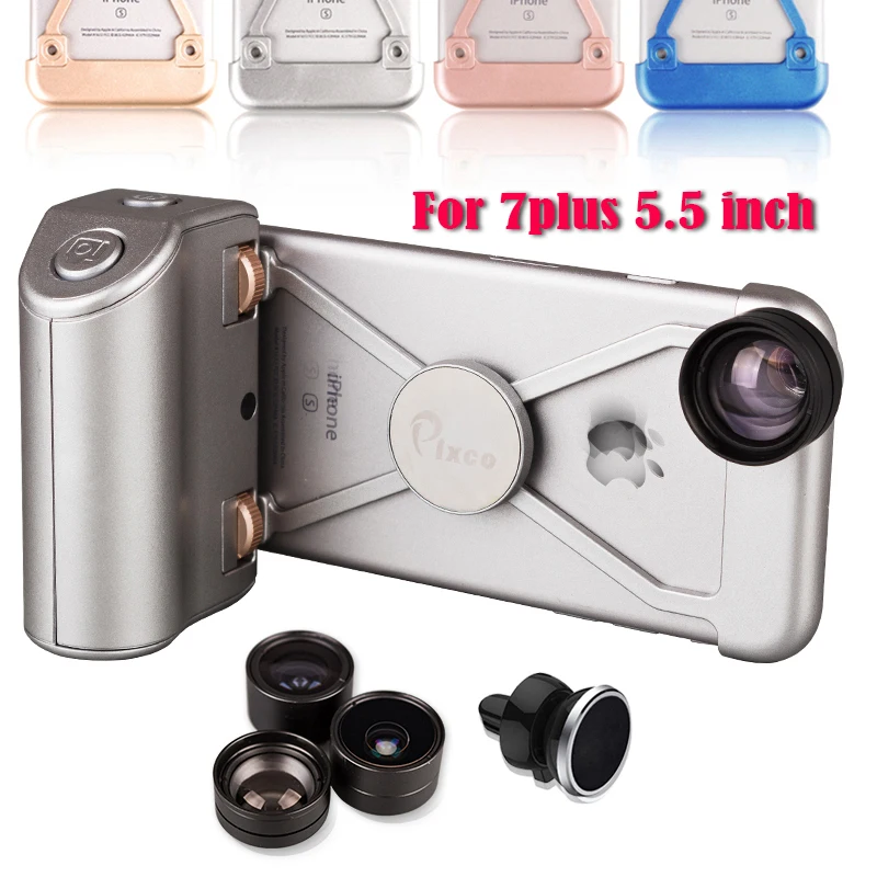 

Pixco Phone case Suit For I7 plus Shutter Grip Remote Control Selfie Stick Bluetooth 4.0 Camera Wide Angle Fisheye Macro