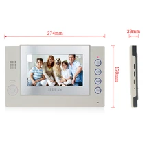 JERUAN цветной tft 7 дюймов ЖК-монитор домофон только монитор видео телефон видео запись+ адаптер питания