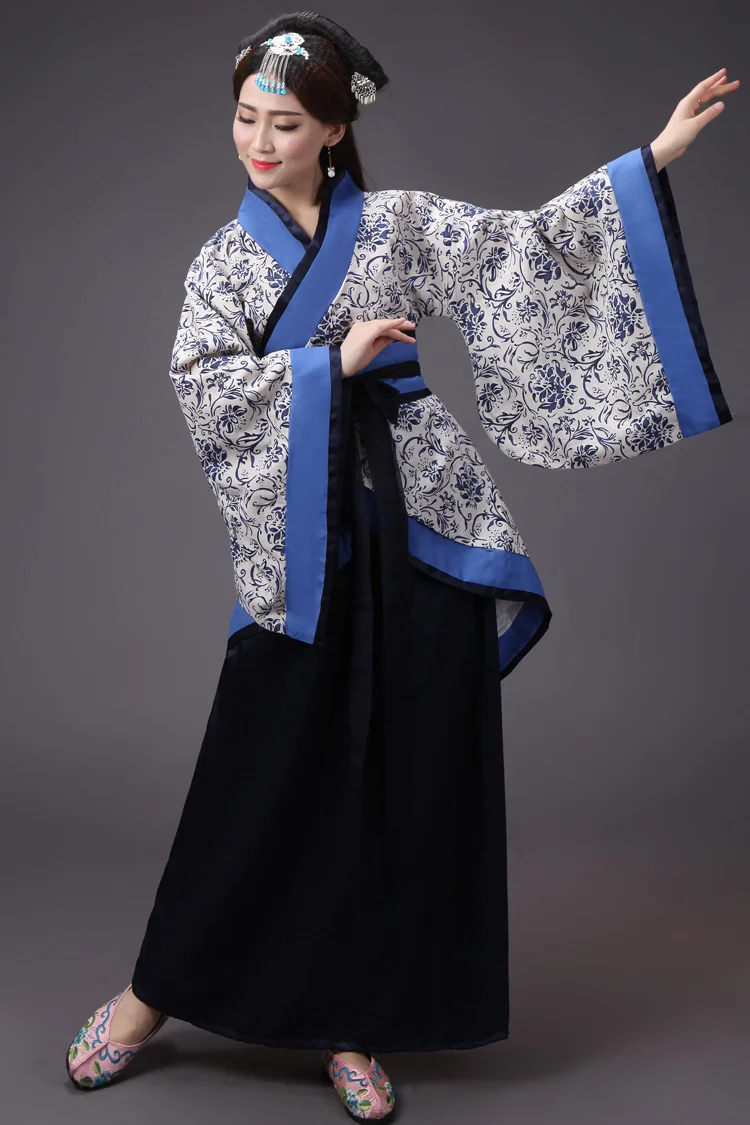Китайский традиционный ханьфу для Для женщин Китайский платья Феи Танцевальный костюм ханьфу Костюмы древней китайской династии Тан костюм в античном стиле L195