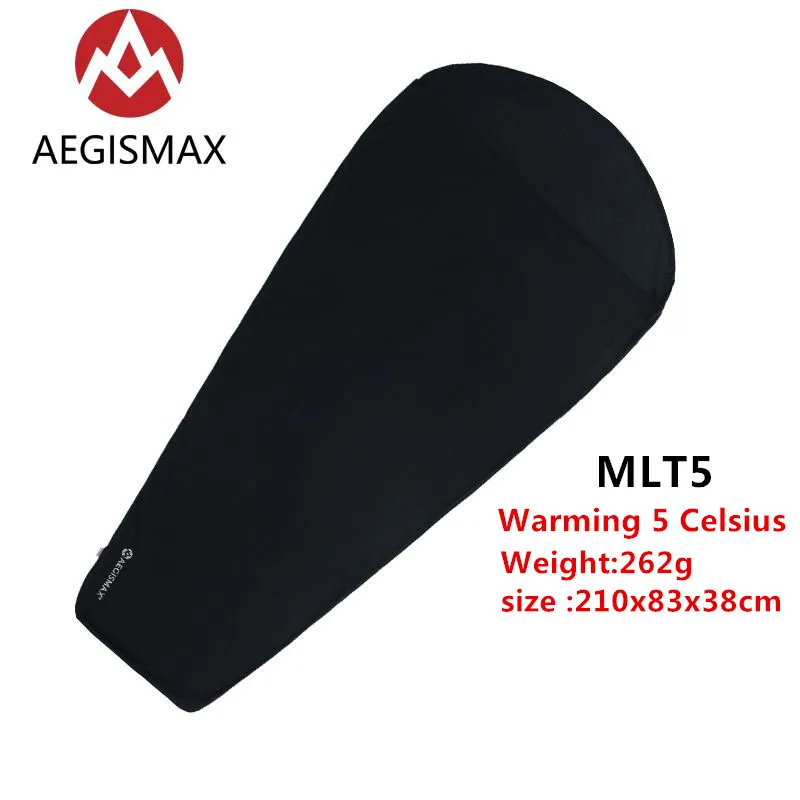 AEGISMAX Thermolite Warming 5/8 Celsius Sleeping Bag Liner Outdoor Camping Portable Single Bed Sleeping Sheet Lock Temperature - Цвет: MLT5 Mnmmy L