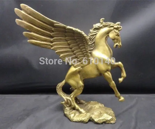 

Chinese beautiful delicate Pegasus 100% handmade copper statue NC