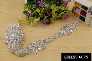 

2015 New Acrylic Rhinestone Trimming non hot fix Rhinestone with metal claw for Wedding dress Acrylic Rhinestone applique trim