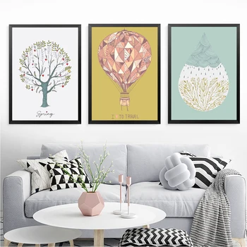 

Cartoon Canvas Art Print Poster Scenery Wall Pictures For Home Decoration HD2056