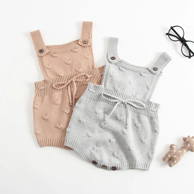 

Baby suits Girl 2018 Boy Knitted Cute Bubble Ball Sleeveless Bodysuit Infant Toddler Jumpsuit Photography Props Autumn Winter