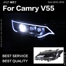 AKD автомобильный Стайлинг для Toyota Camry фары- Camry V55 светодиодный налобный фонарь Eagle Eye бренд DRL Hid Bi Xenon автомобильные аксессуары