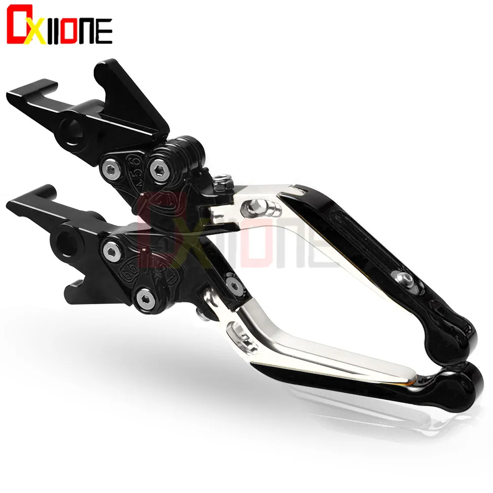 BLACK 1 Универсальный Мотоцикл CNC Алюминиевые Регулируемые Складные Выдвижные тормозные рычаги сцепления для Kawasaki ZX10R ZX 10R 2004 - Цвет: BLACK 1