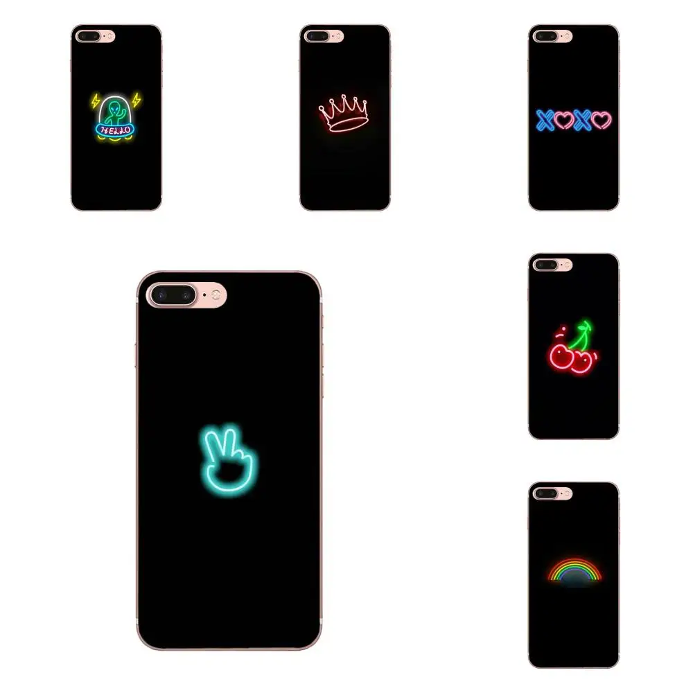 

Black Background Fluorescent Font Neon For Samsung Galaxy Note 5 8 9 S3 S4 S5 S6 S7 S8 S9 S10 mini Edge Plus Lite
