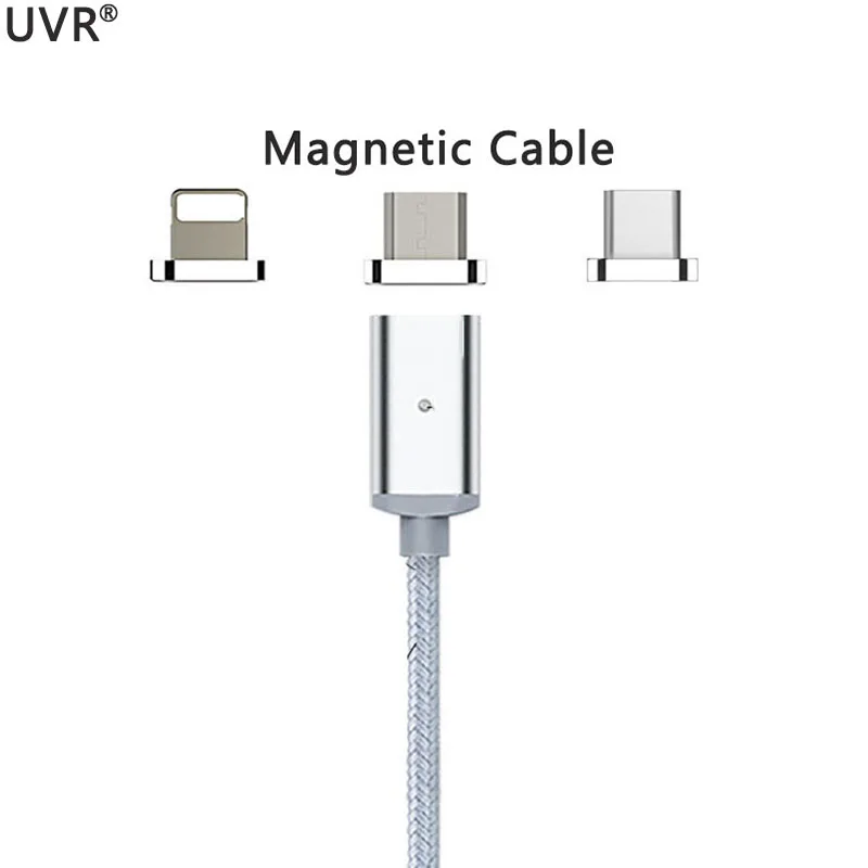 UVR Magnetic charger 1m Nylon weave cable Micro Usb type c for iphone 6 7 8 android oneplus charging & data sync | Мобильные