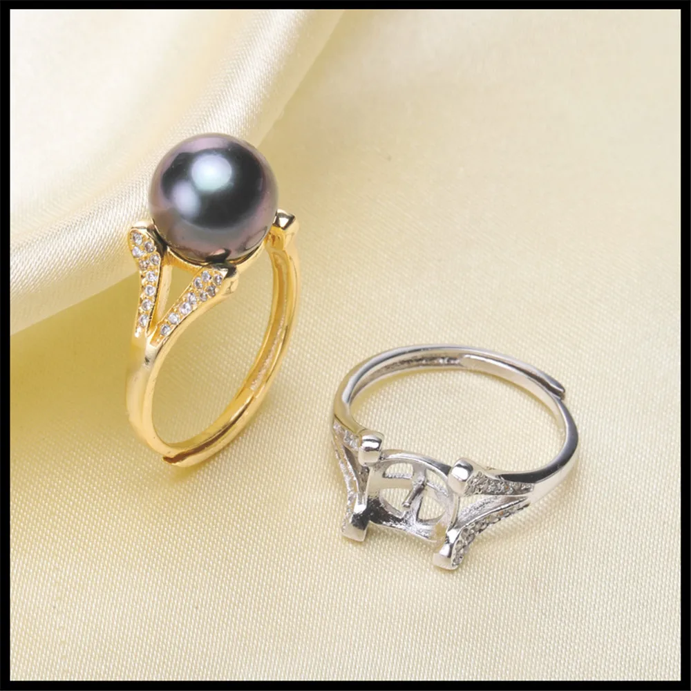 

925 silver fine jewelry accessories wholesale diy handmade unique semi mount ring settings pearl jewelry making for women