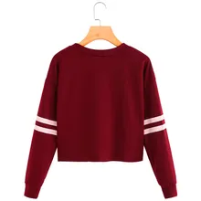 Толстовки, спортивные костюмы, повседневные женские с длинным рукавом, полосатая печать, спортивная одежда, круглый вырез, толстовка, блузка, топы, свитшоты, женские