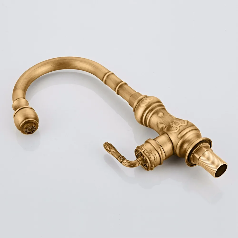 Free Shipping Brass kitchen Faucet Single Handle Antique Finish Basin Sink Mixers Taps Kitchen Sink Faucet Free Shipping Brass kitchen Faucet Single Handle Antique Finish Basin Sink Mixers Taps Kitchen Sink Faucet
