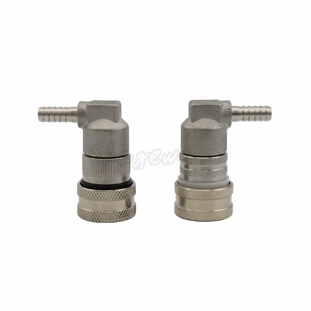 2Pcs Cornelius corny keg Stainless Steel Dispense Ball Lock Liquid & Gas Disconnect with 14inch Barb For Homebrew Beer Keg (3)