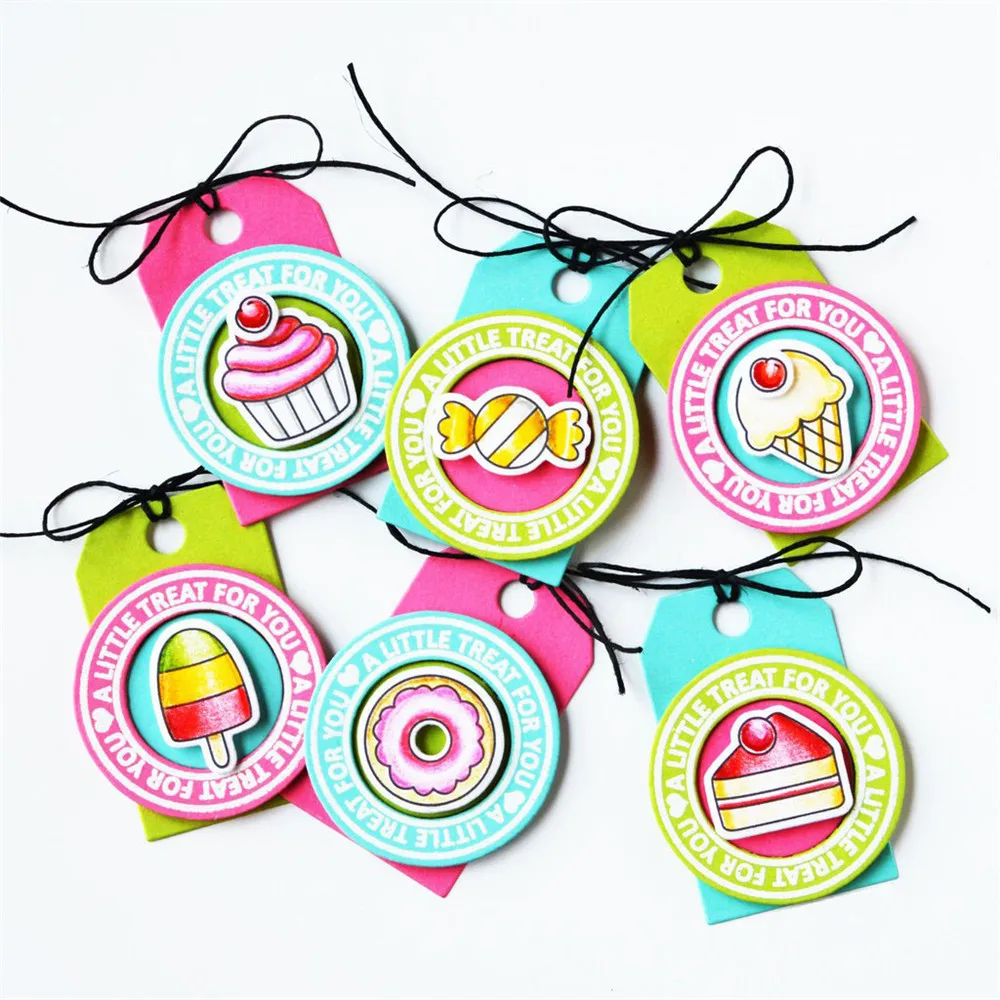 

New Exquisite Ice Cream Transparent Stamps+Metal Cutting Dies Scrapbooking Embossing For DIY Photo Album Decorative Crafts Tool