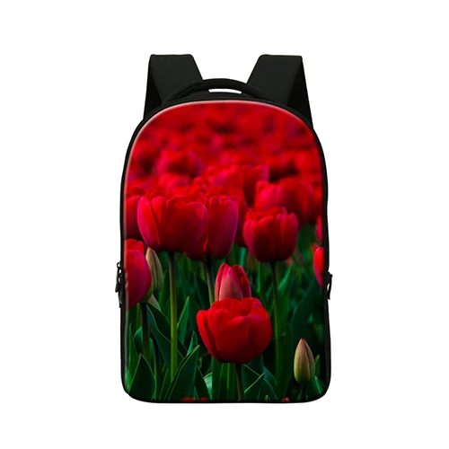 3D цветок рюкзаки для студентов для ноутбуков 14, девочек Bookbags, Mochila, женская компьютер Back Pack, самое лучшее Bookbags - Цвет: Коричневый