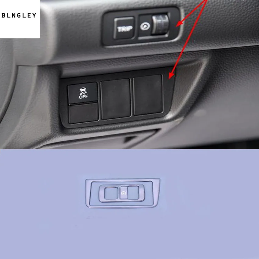 

2pcs/lot Car sticker Stainless steel Headlight adjustment switch decoration cover for 2018 2019 HONDA Accord 10th MK10