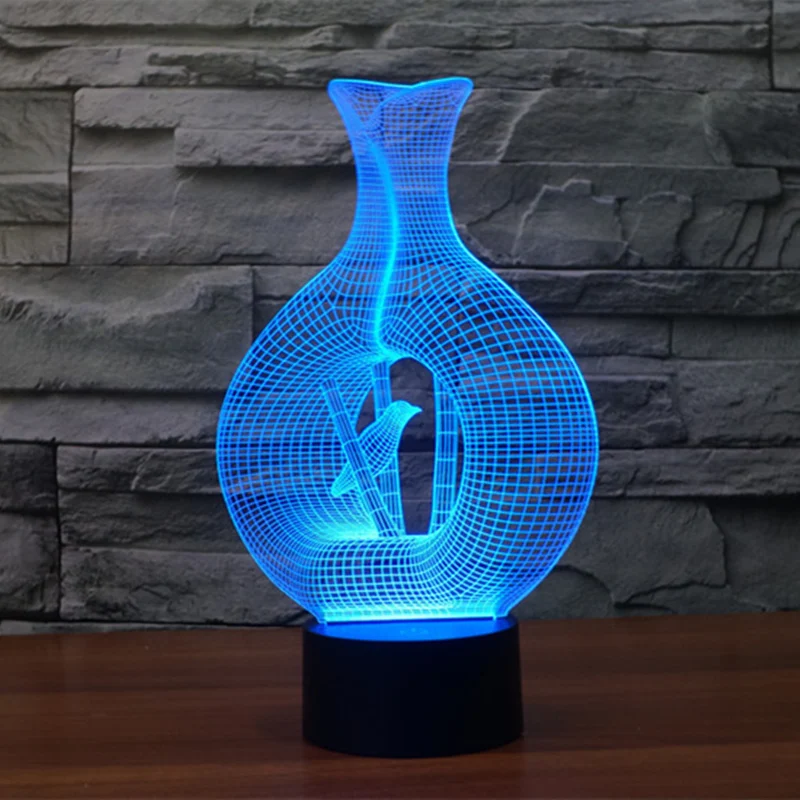 AUCD 3D USB Fles van Vogel LED Verlichting Kid 7 Kleur Veranderende ... AUCD 3D USB Fles van Vogel LED Verlichting Kid 7 Kleur Veranderende ...