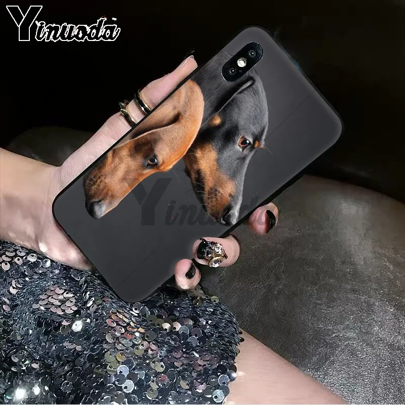 Yinuoda Dachshund Silhouette Dog TPU Soft Silicone Black Phone Case for iPhone 8 7 6 6S Plus 5 5S SE XR X XS MAX Coque Shell Yinuoda Dachshund Silhouette Dog TPU Soft Silicone Black Phone Case for iPhone 8 7 6 6S Plus 5 5S SE XR X XS MAX Coque Shell