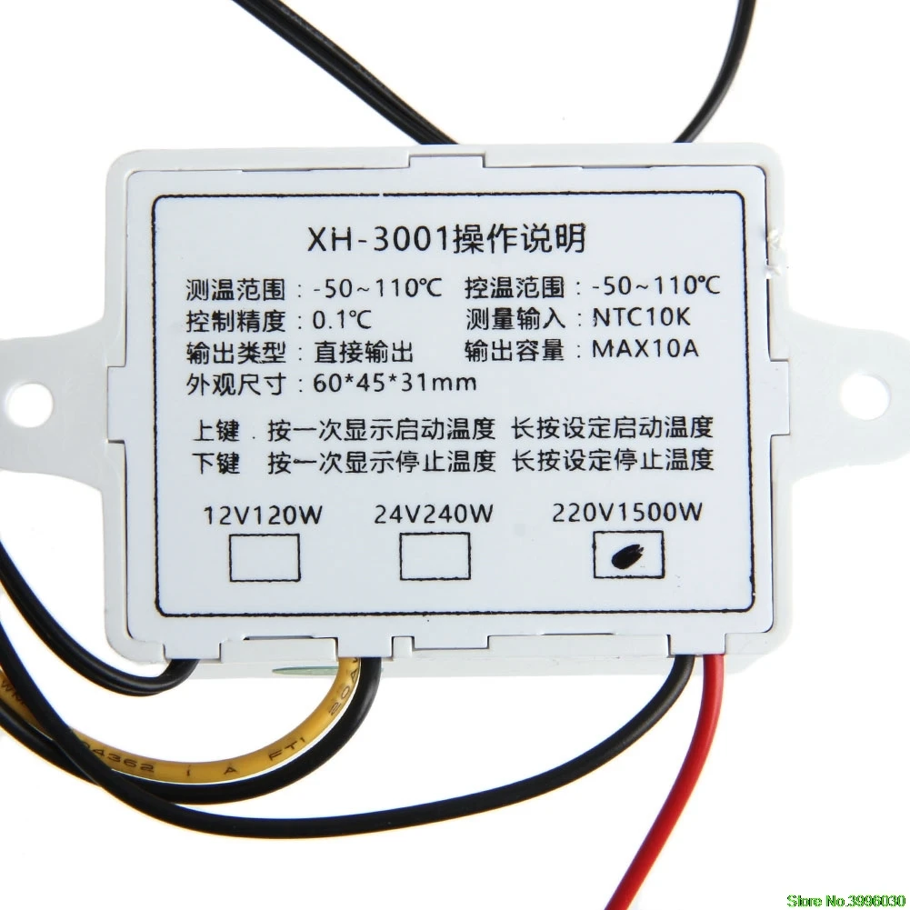 Скидка XH-W3001 12 в цифровой контроль температуры микрокомпьютерный термостат переключатель термометр терморегулятор