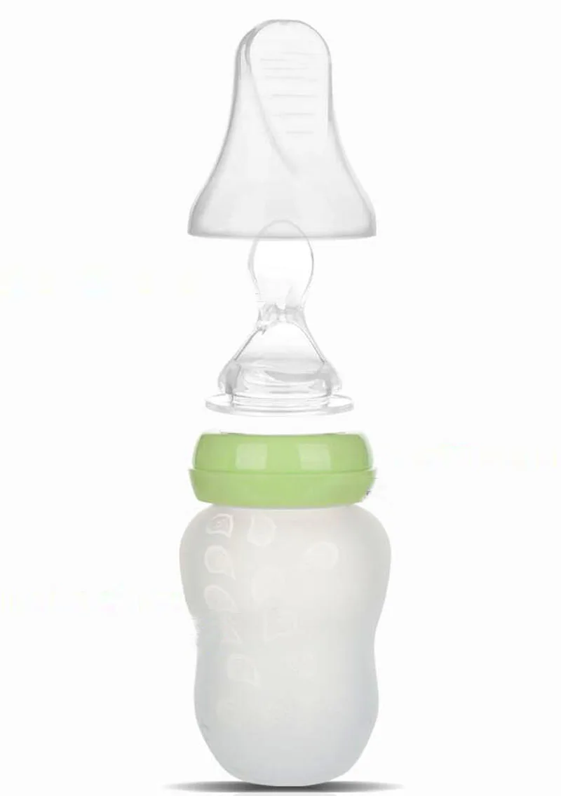 2 в 1 силиконовая детская бутылка с ложкой 180 мл|feeding bottle|milk feeding bottlesfeeding milk bottle |