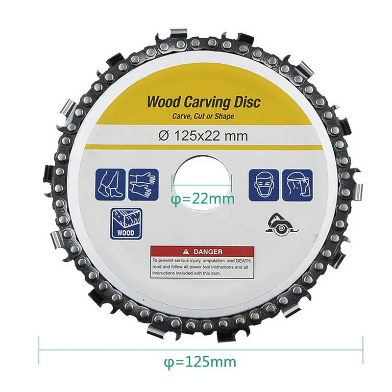 5 дюймов диаметр 22 мм Арбор резьба по дереву диск 14 зуб бензопила диск для угловых шлифовальных машин режущая форма