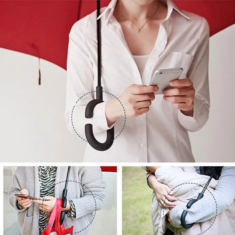 Складной обратный зонтик двойной слой перевернутый ветрозащитный дождь автомобиля зонты для женщин S1004