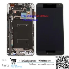 For Samsung note3 N9005 original guarantee LCD display+Touch screen Panel Digitizer with frame